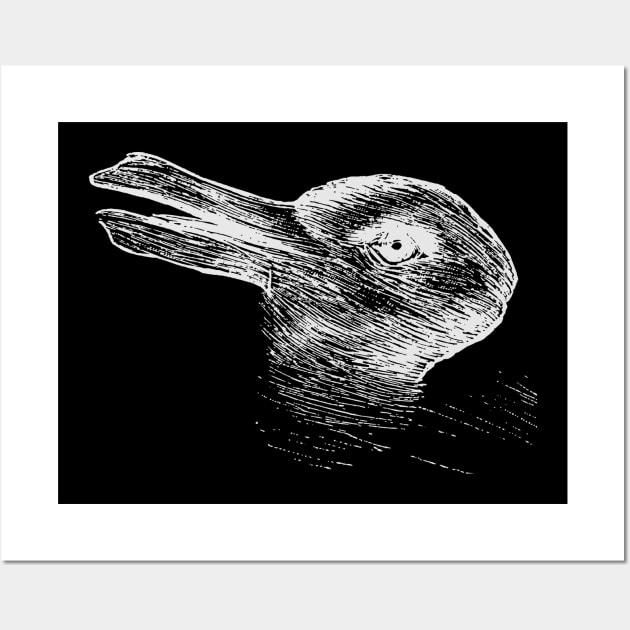 Optical Illusion - Rabbit Duck Wall Art by BarkeranArt